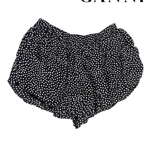 Ganni  polka dot shorts black / white pants size L - Picture 2 of 10